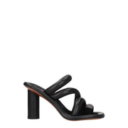 Ambush Black Leather Stiletto Heel Sandals