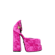 Versace Pink Velvet Sandal