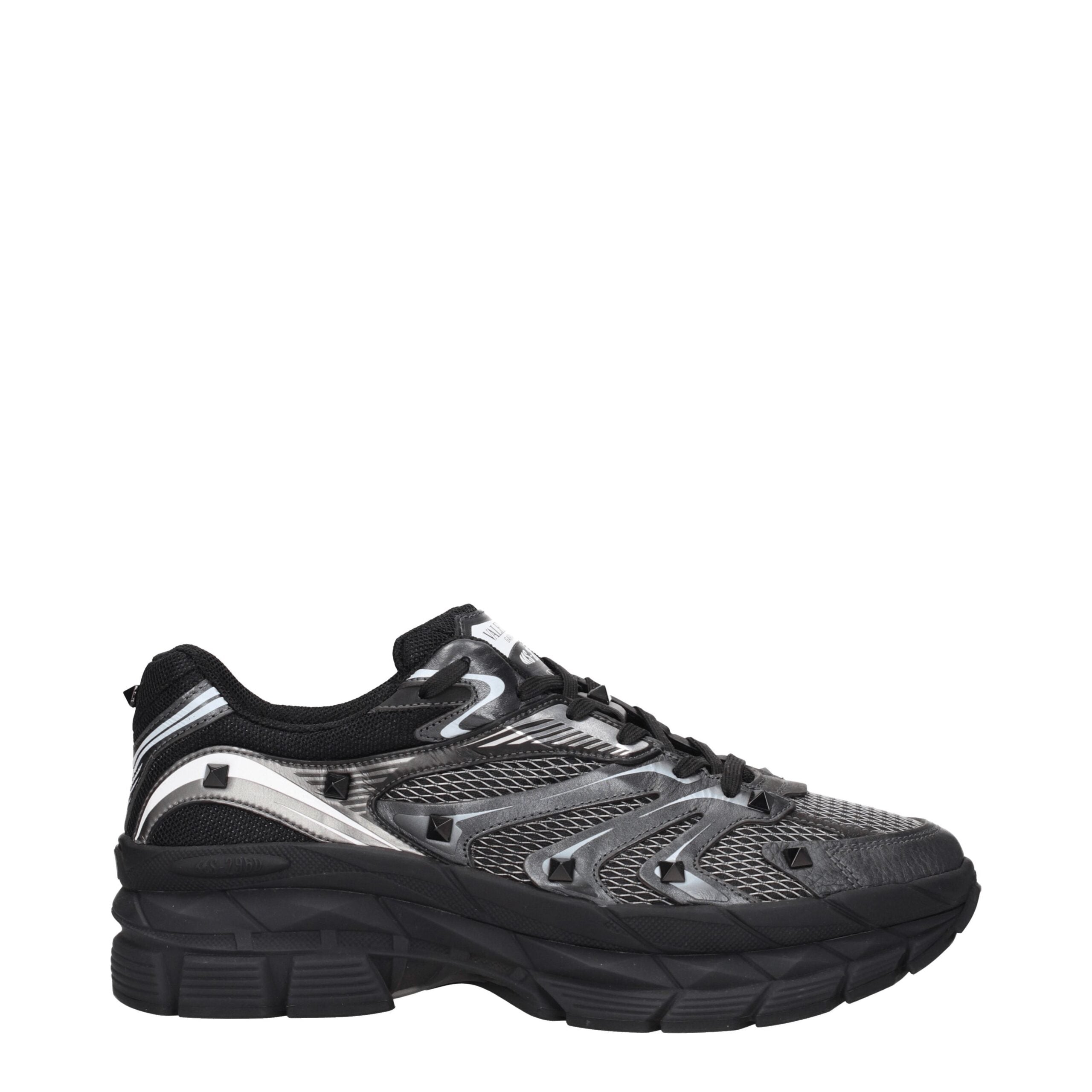 Valentino Garavani Black Fabric Athletic Sneakers