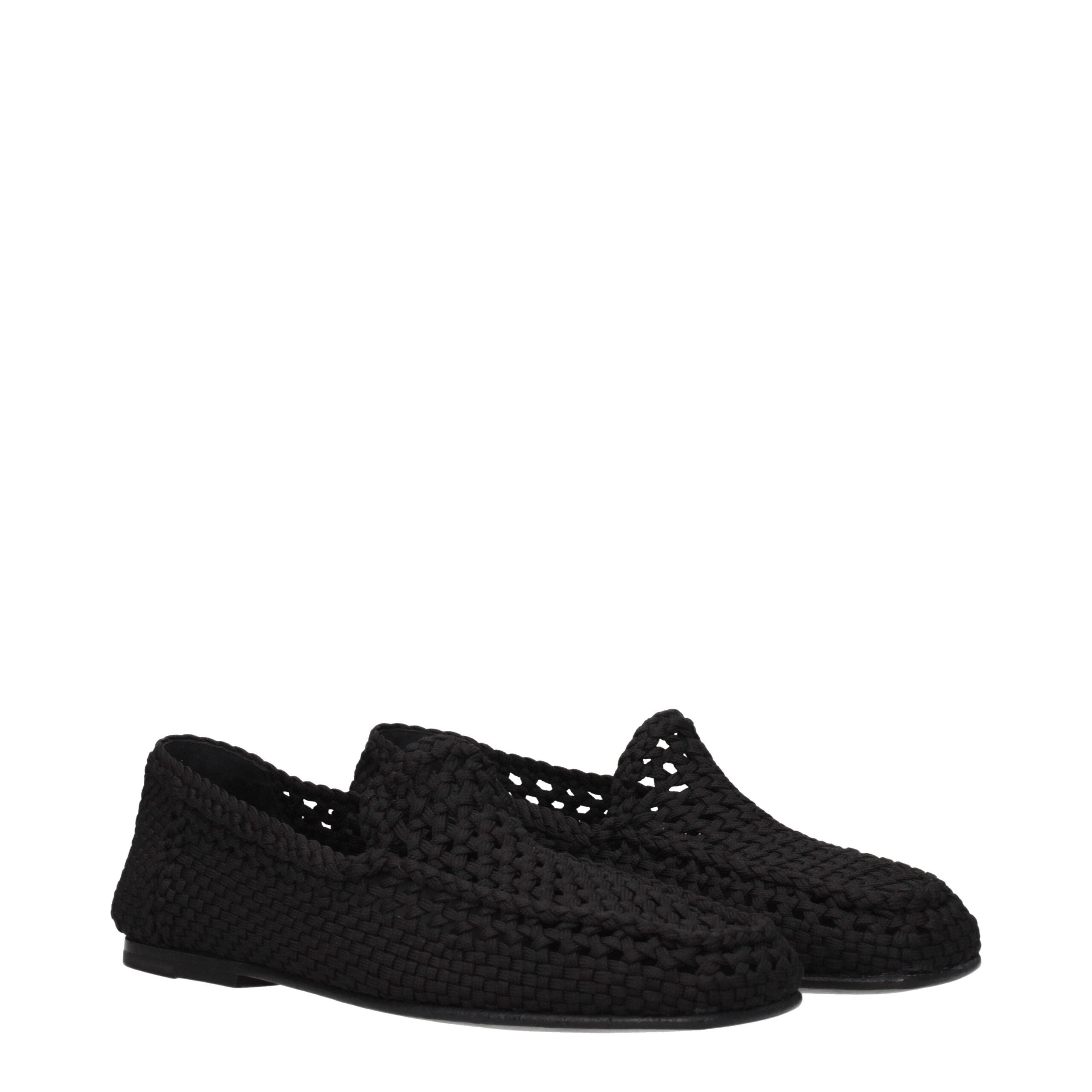Dolce & Gabbana Black Fabric Loafer