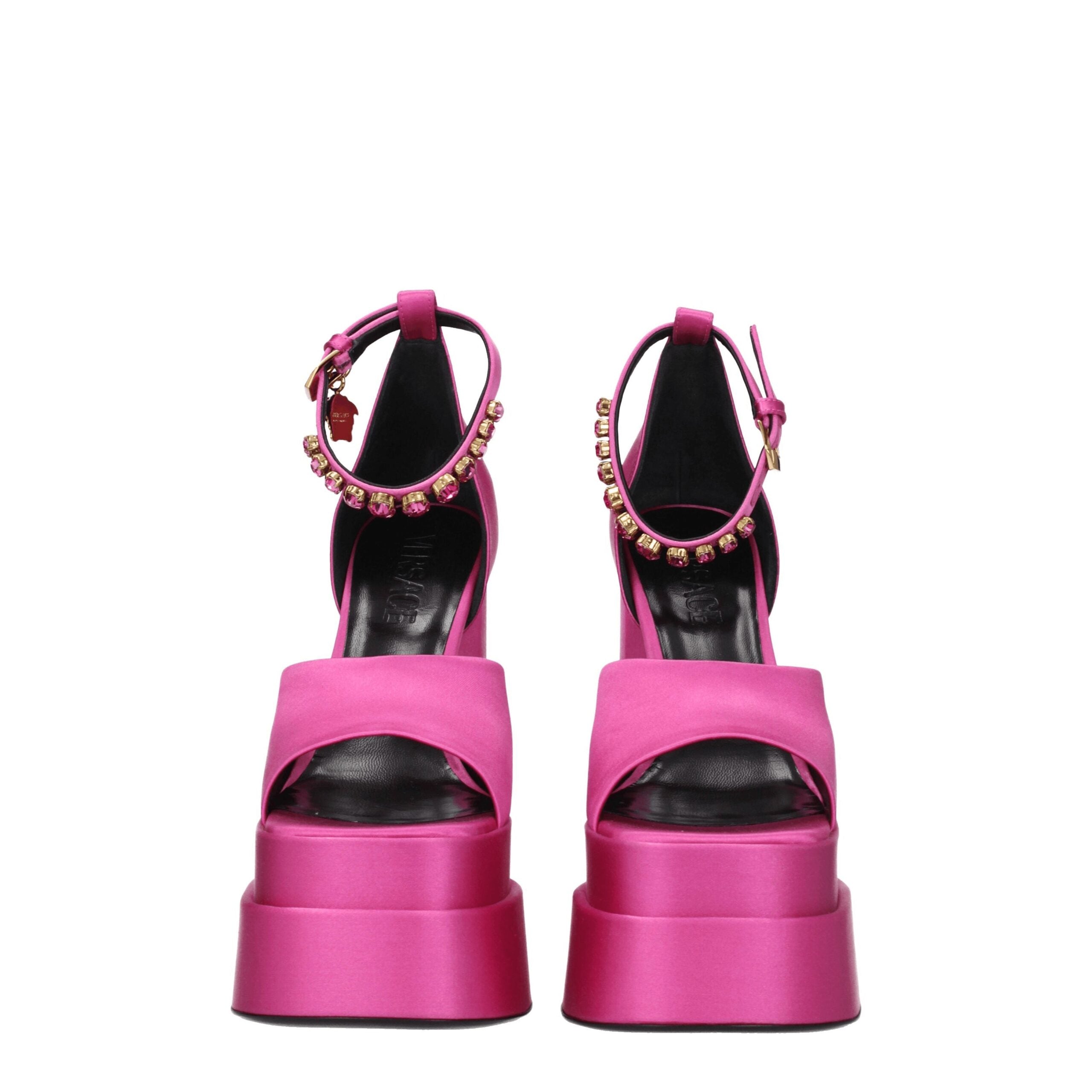 Versace Pink Satin Sandal