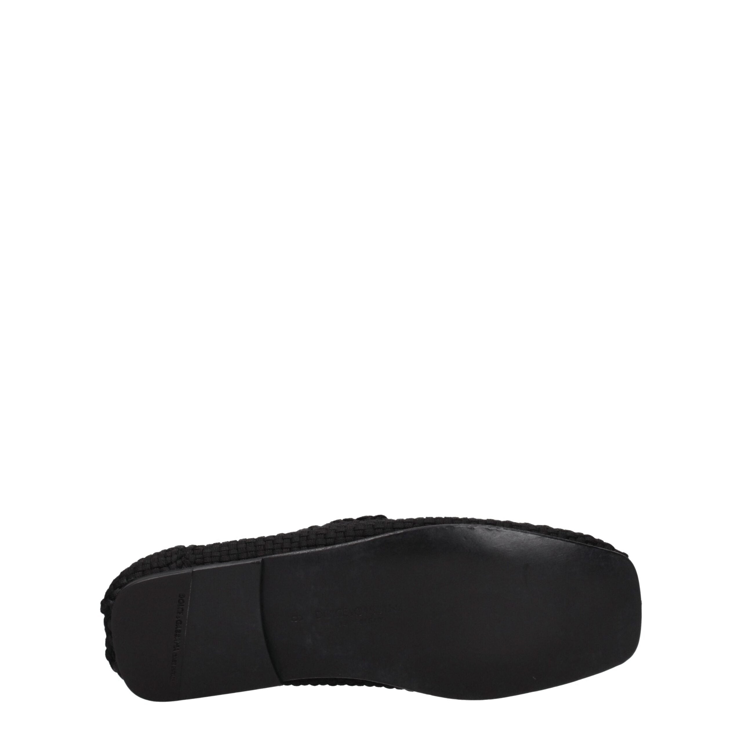 Dolce & Gabbana Black Fabric Loafer
