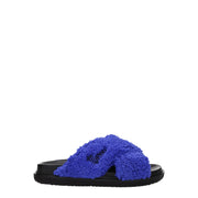 Marni Purple Fabric Slippers Sandals