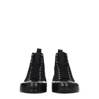 Jil Sander Black Fabric High Top Sneakers
