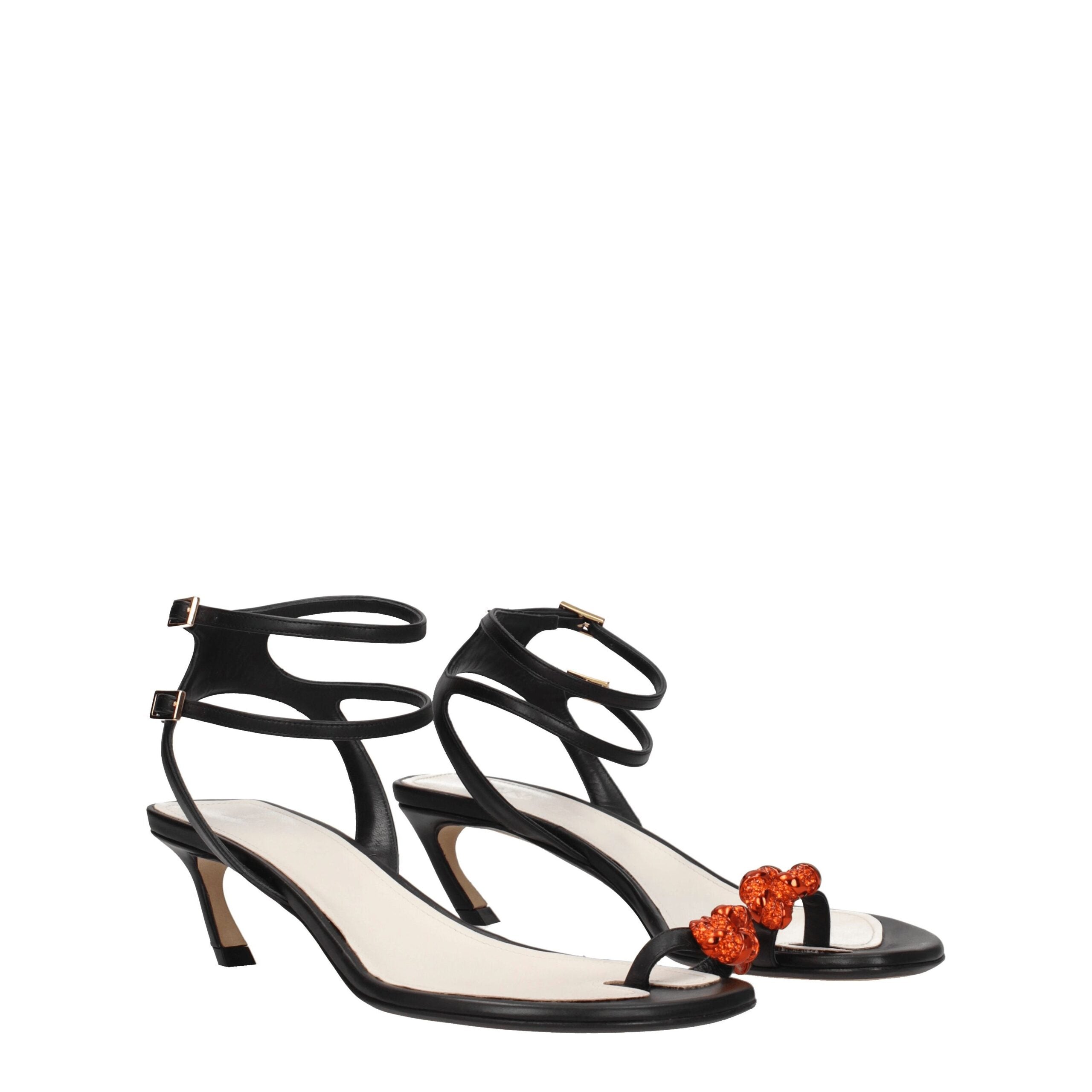 Lanvin Black Leather Sandal