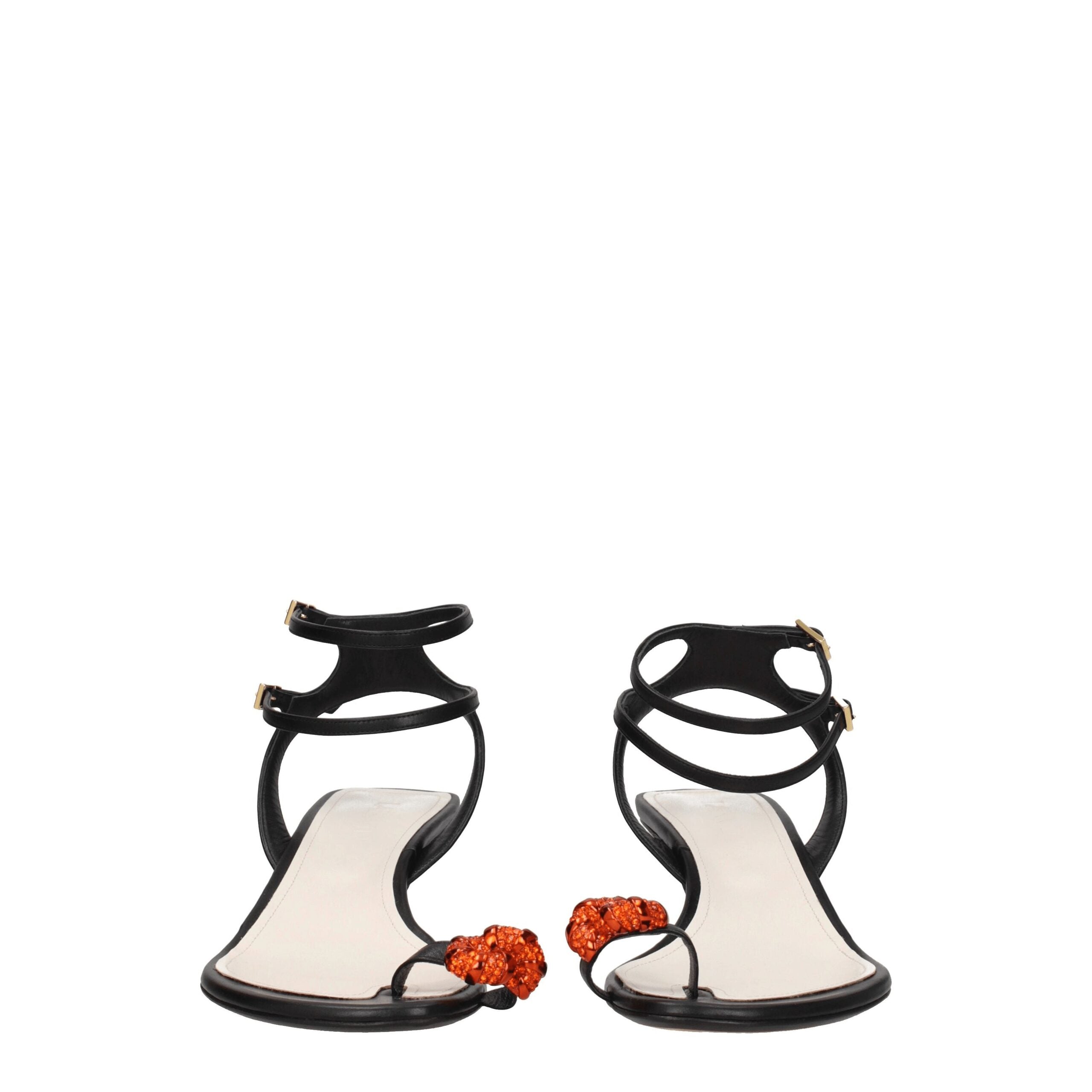 Lanvin Black Leather Sandal