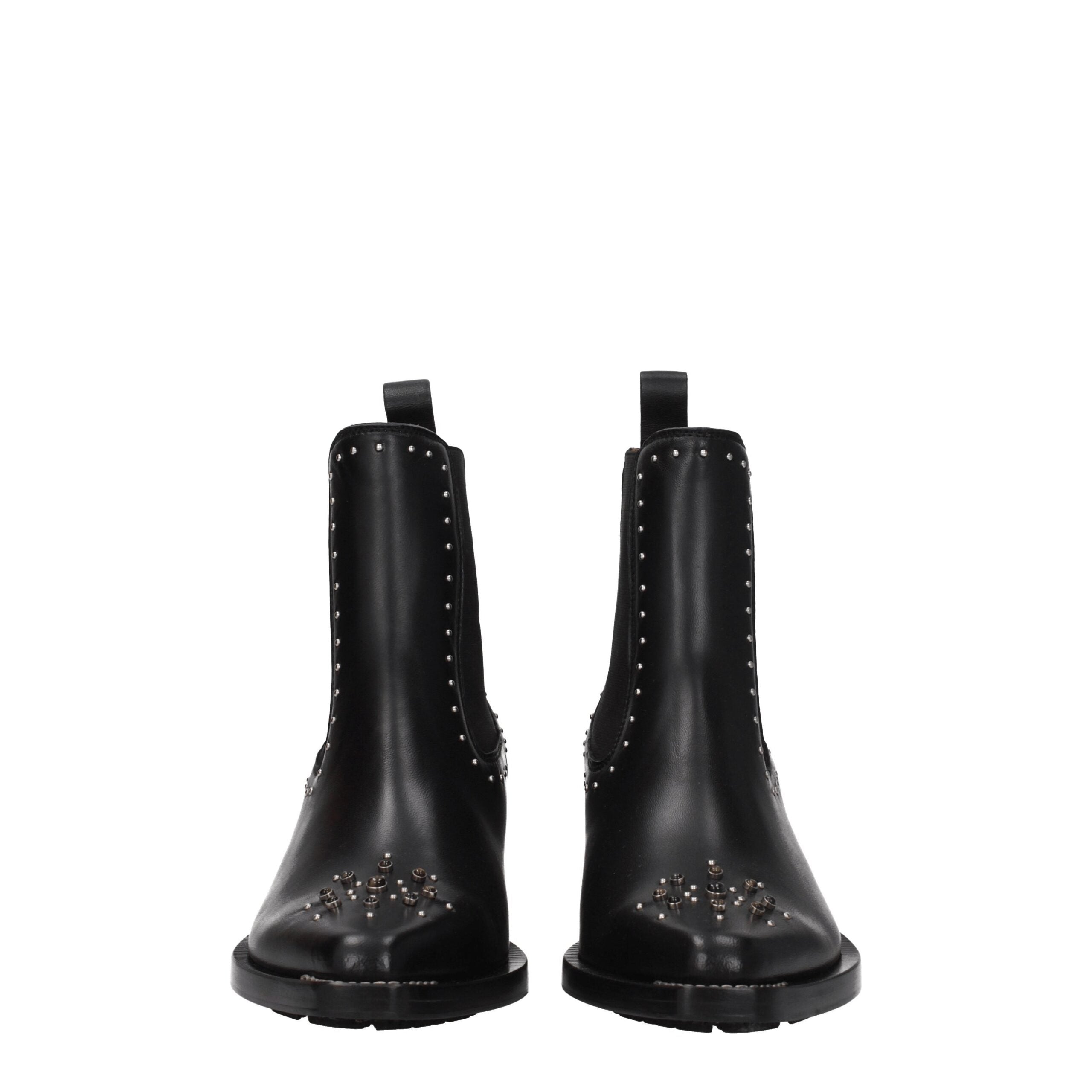 Chloé Black Leather Ankle