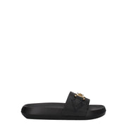 Versace Black Leather Slipper