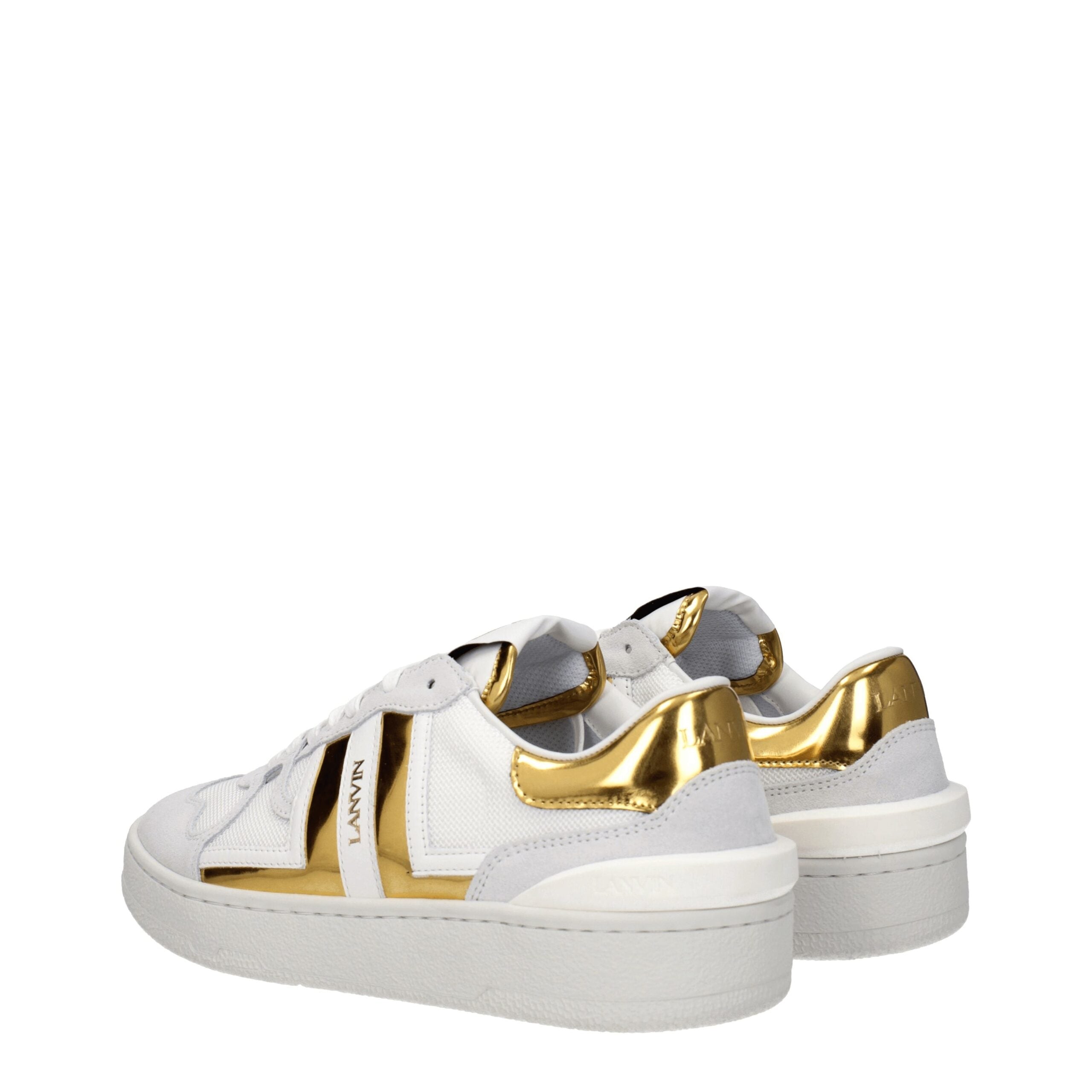 Lanvin White Fabric Sneakers
