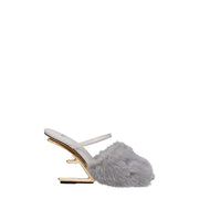 Fendi Gray Mink Sandal