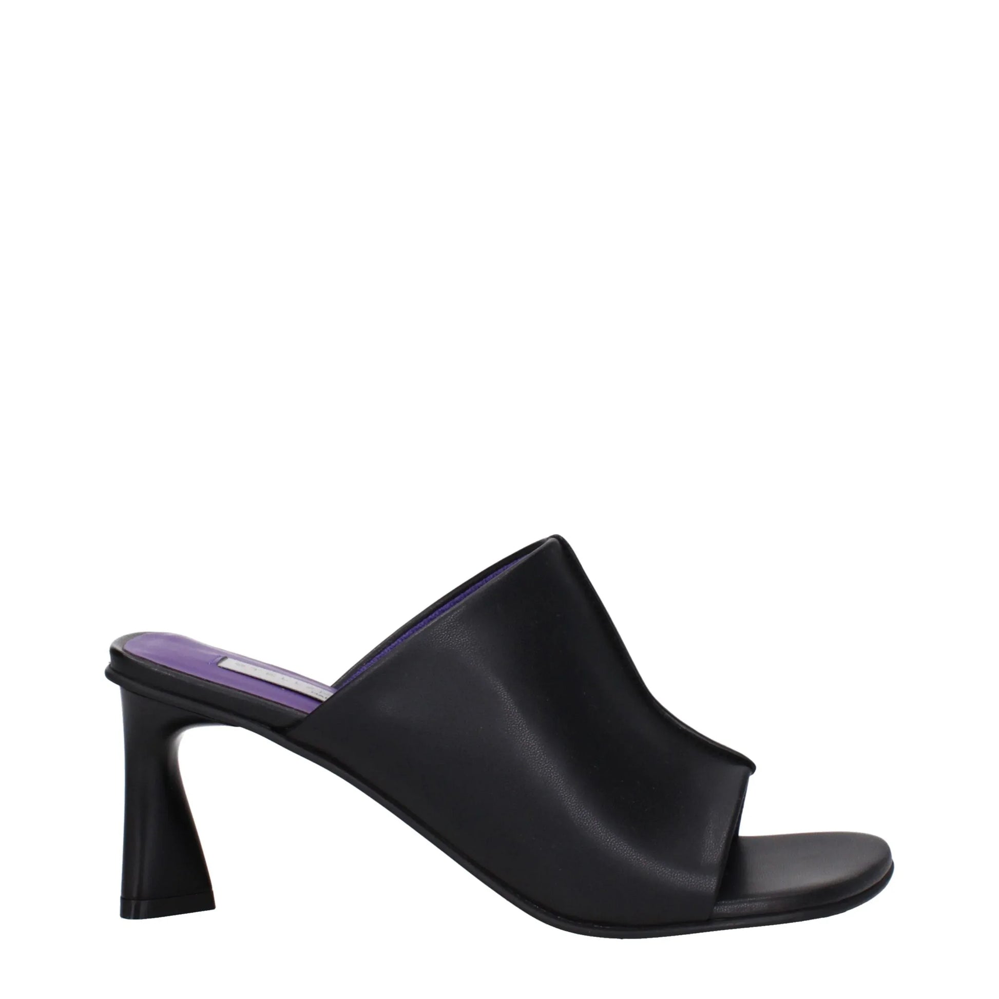 Stella McCartney Black Leather Stiletto Heel Sandals - Zachava