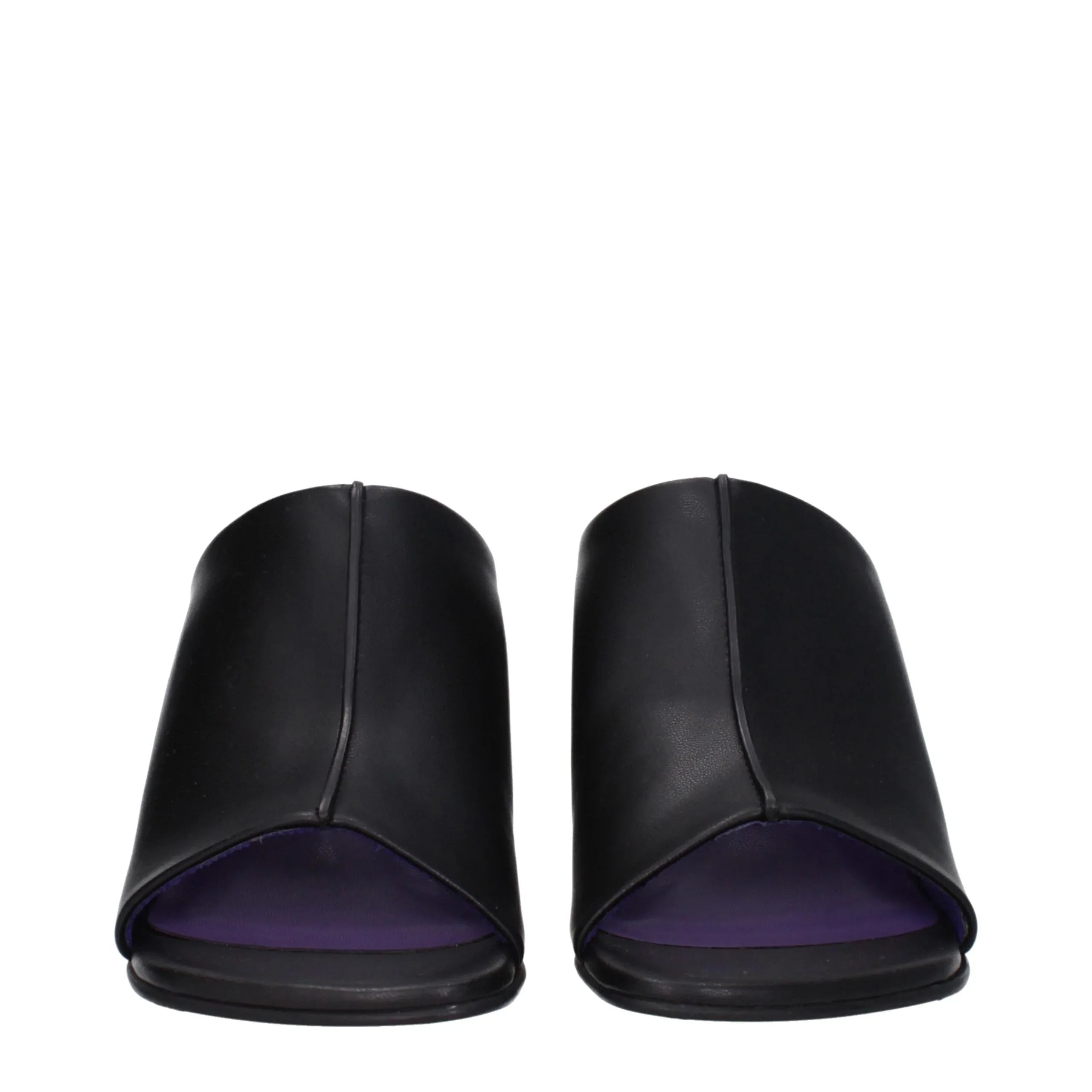 Stella McCartney Black Leather Stiletto Heel Sandals - Zachava