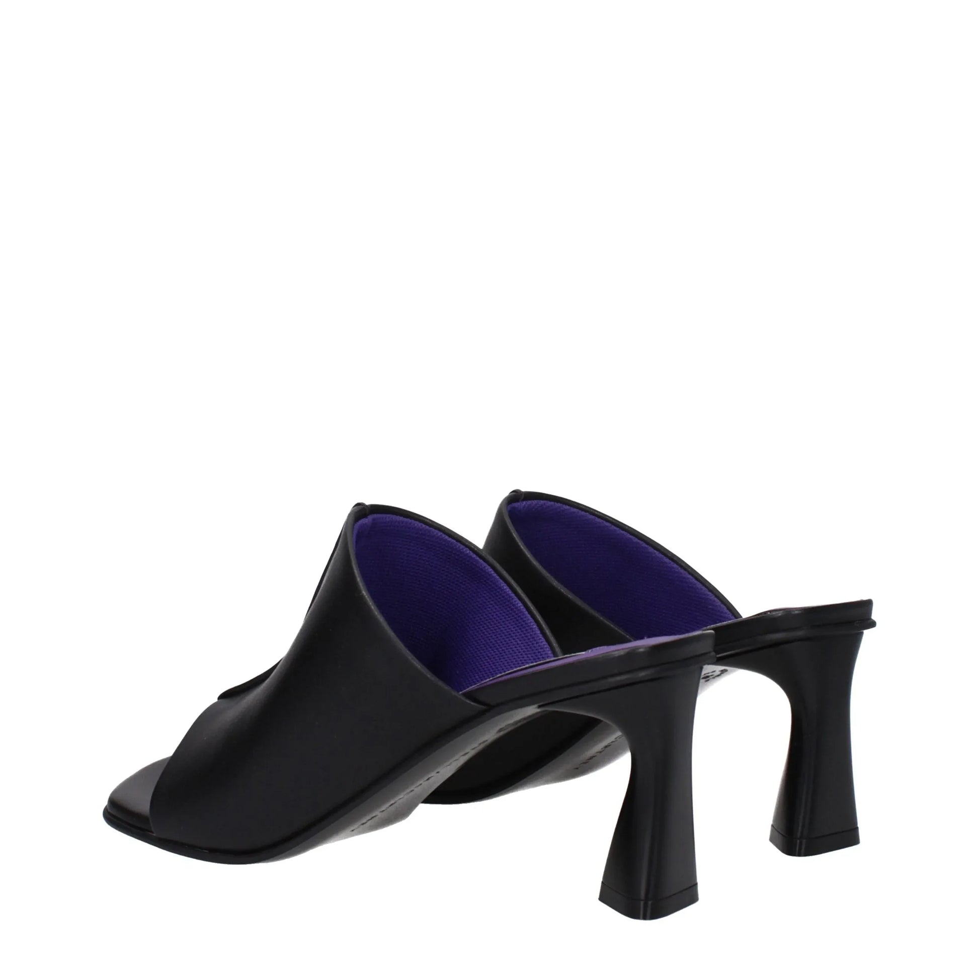 Stella McCartney Black Leather Stiletto Heel Sandals - Zachava