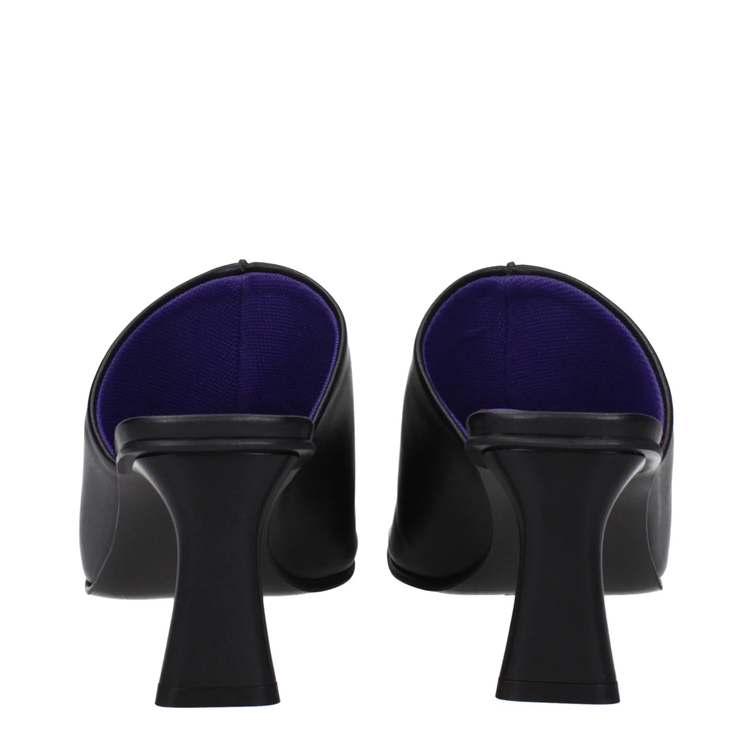 Stella McCartney Black Leather Stiletto Heel Sandals - Zachava