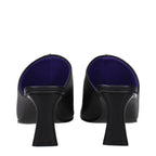 Stella McCartney Black Leather Stiletto Heel Sandals