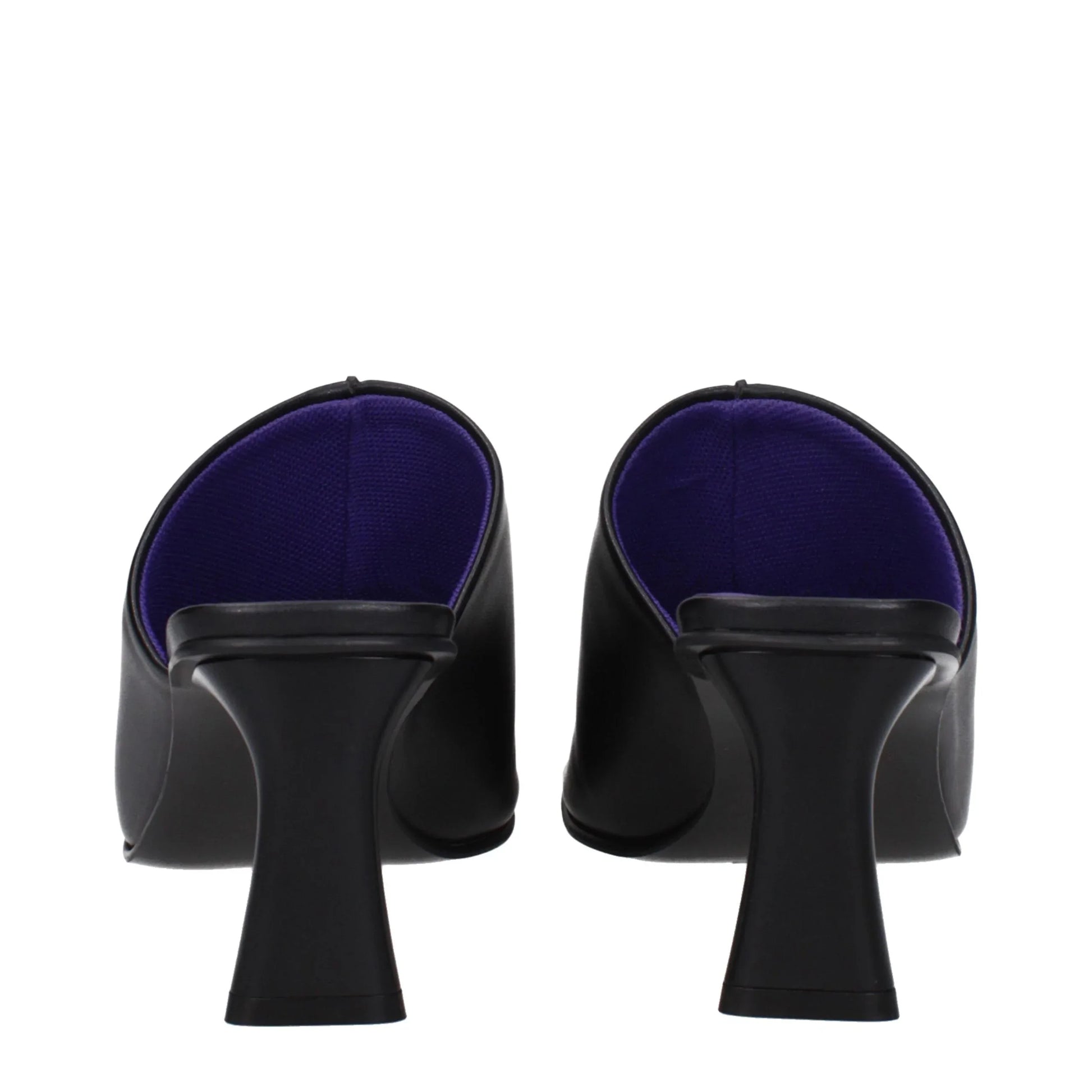 Stella McCartney Black Leather Stiletto Heel Sandals - Zachava