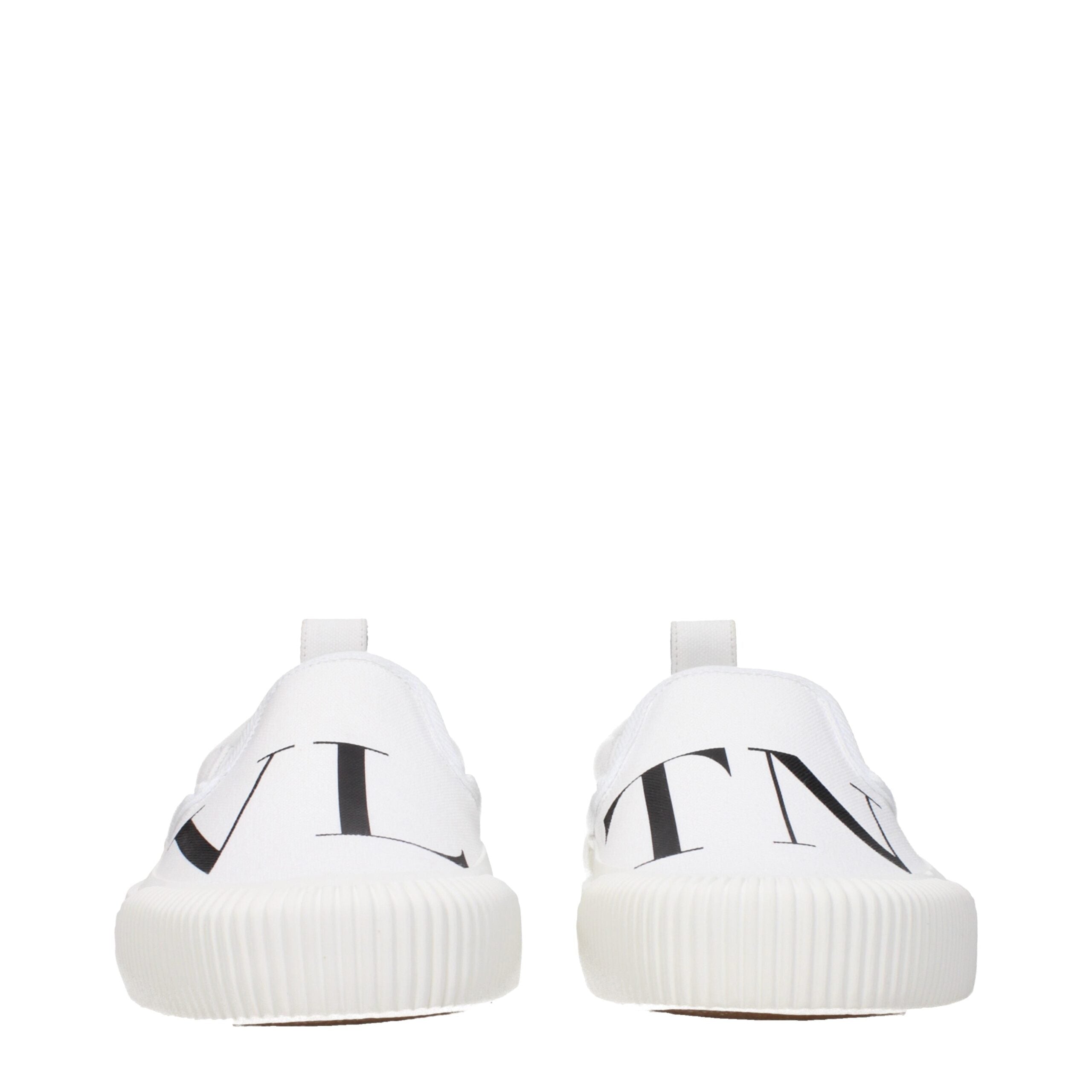 Valentino Garavani White Fabric Slip-On Loafer