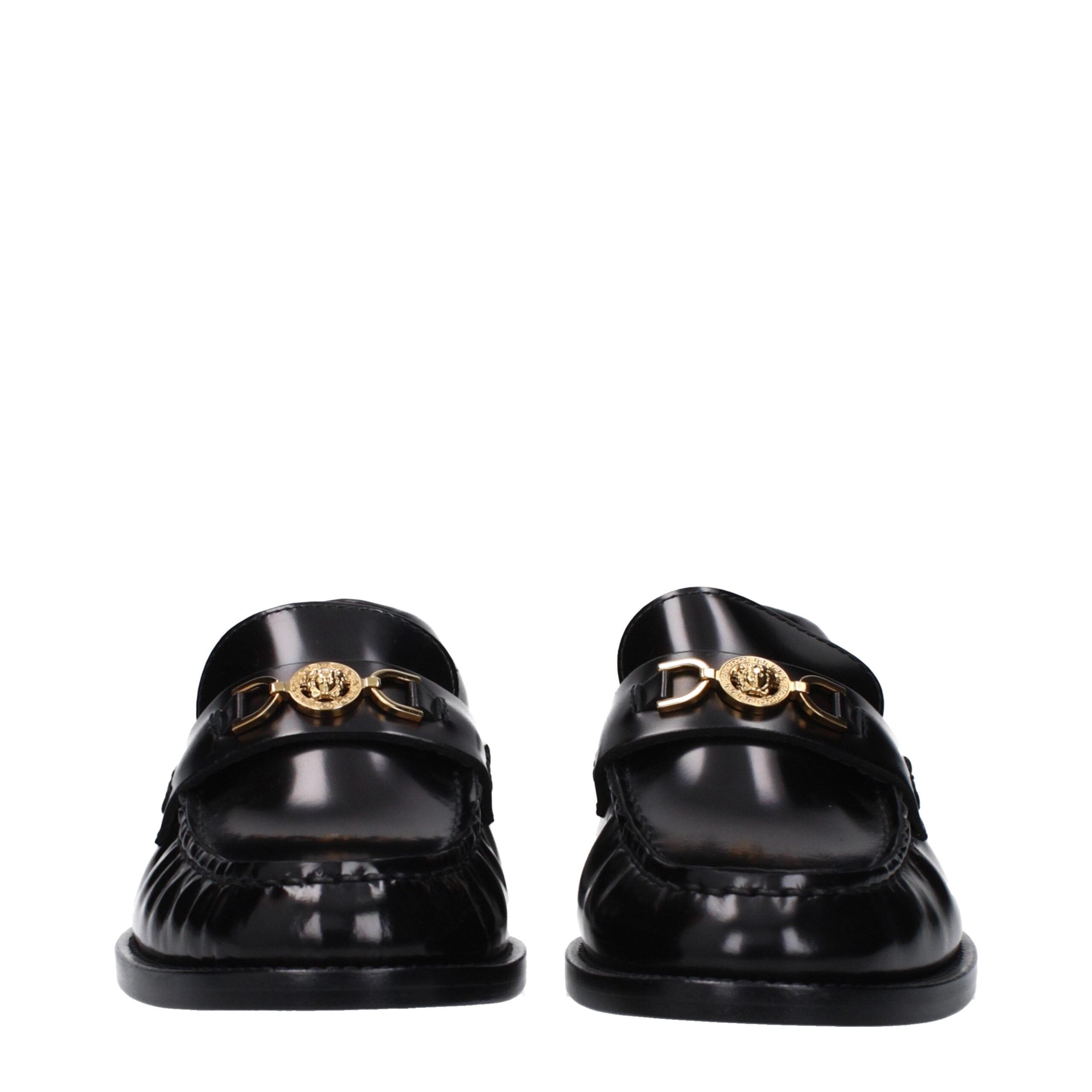 Versace Black Leather Loafer