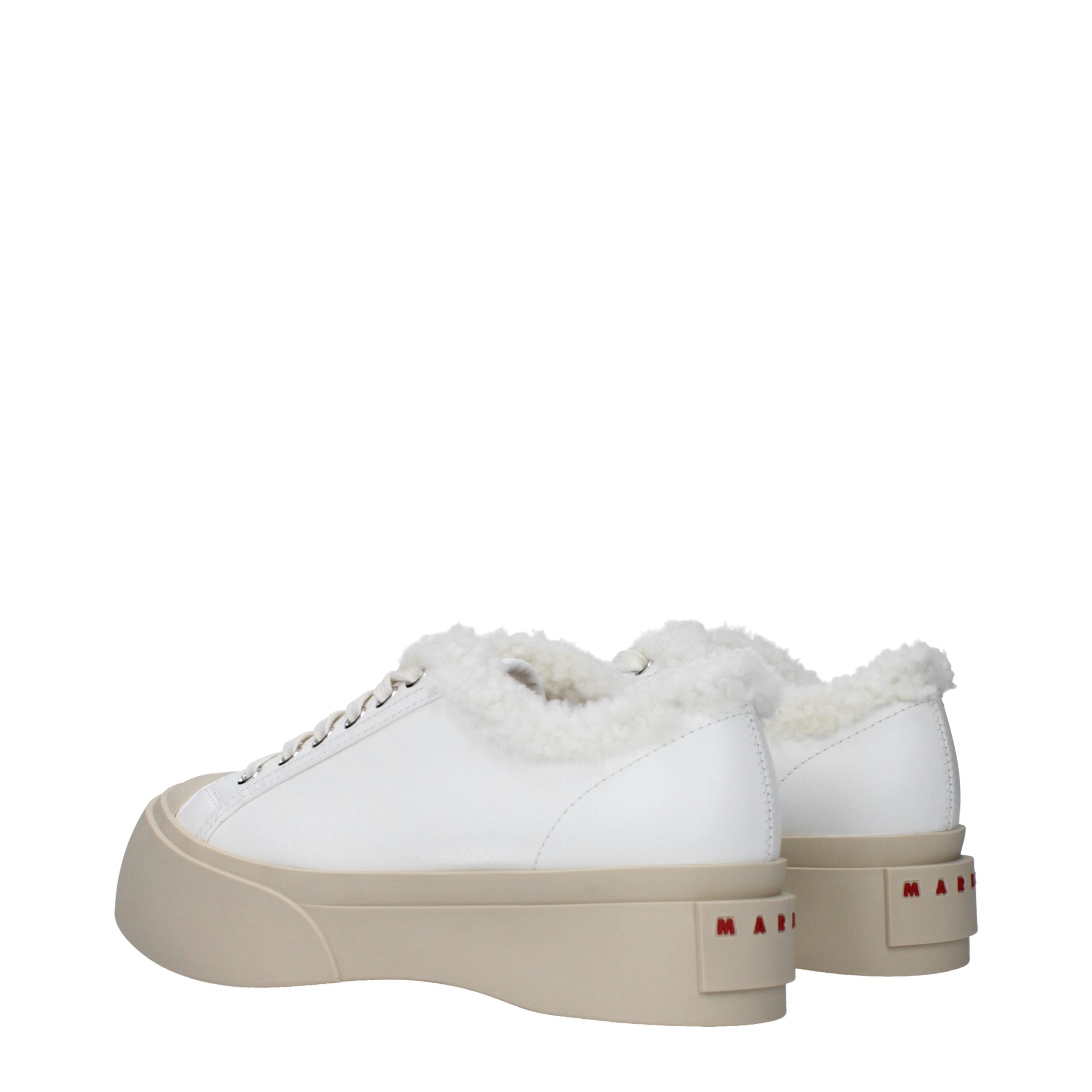 Marni White Leather Low Tops