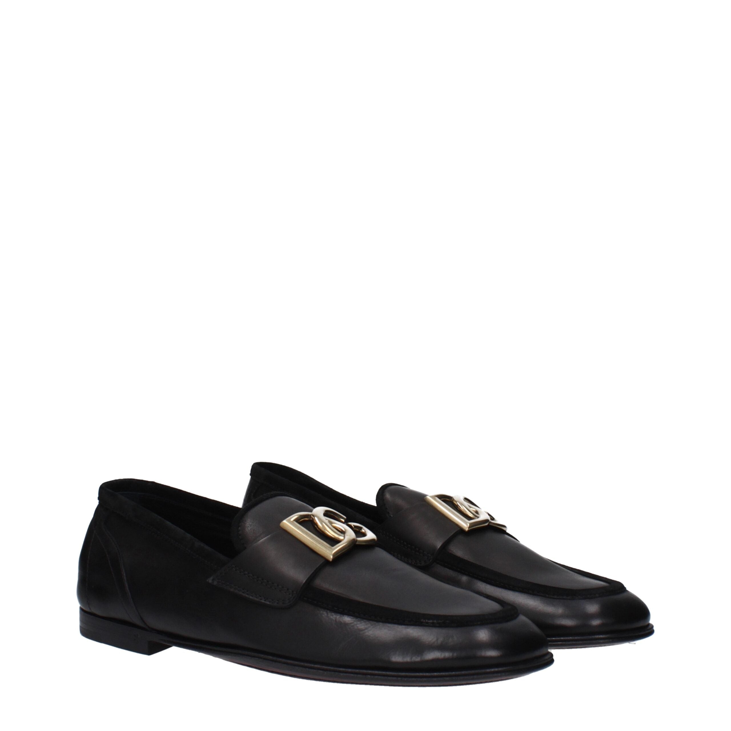 Dolce & Gabbana Black Leather Loafer