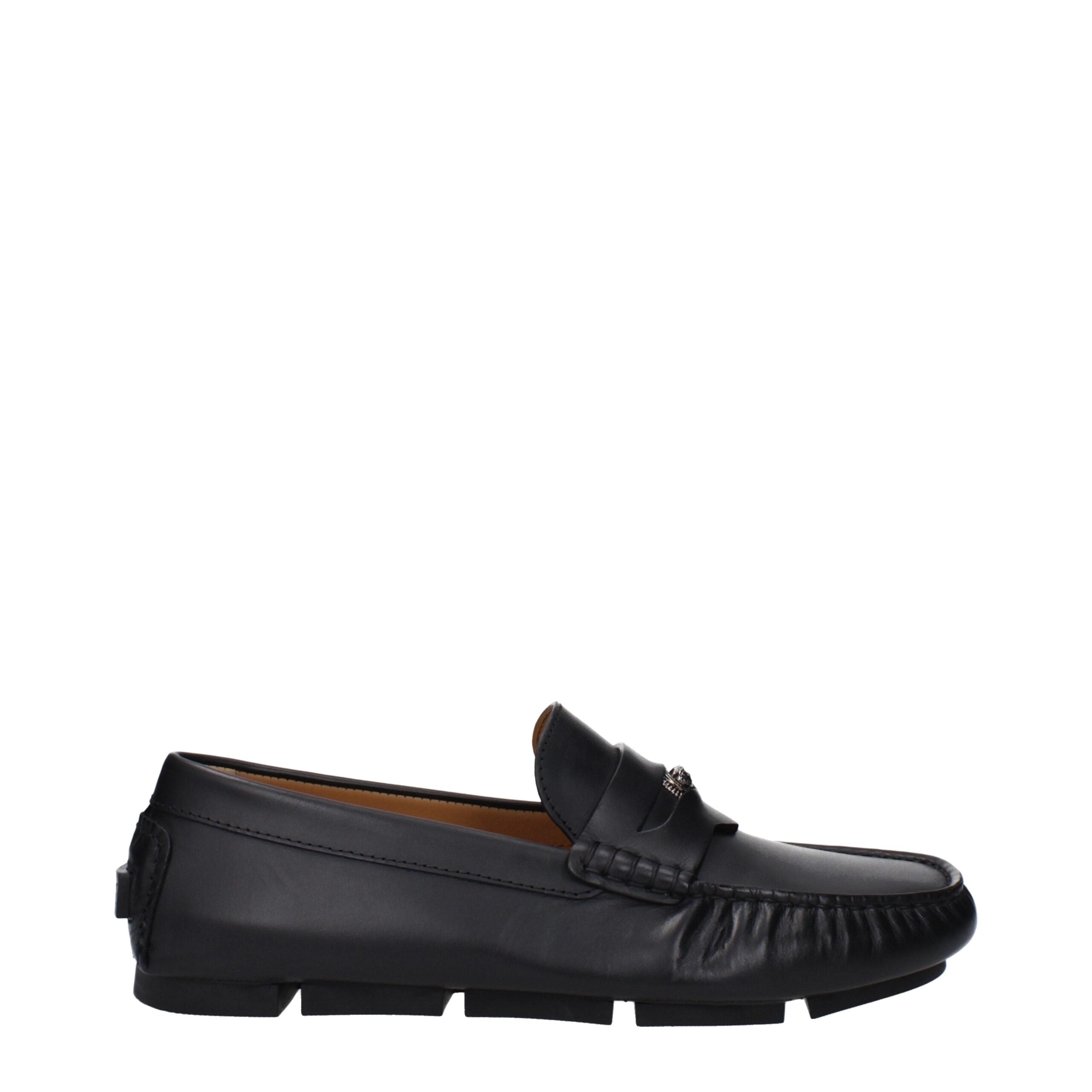 Versace Black Leather Loafer