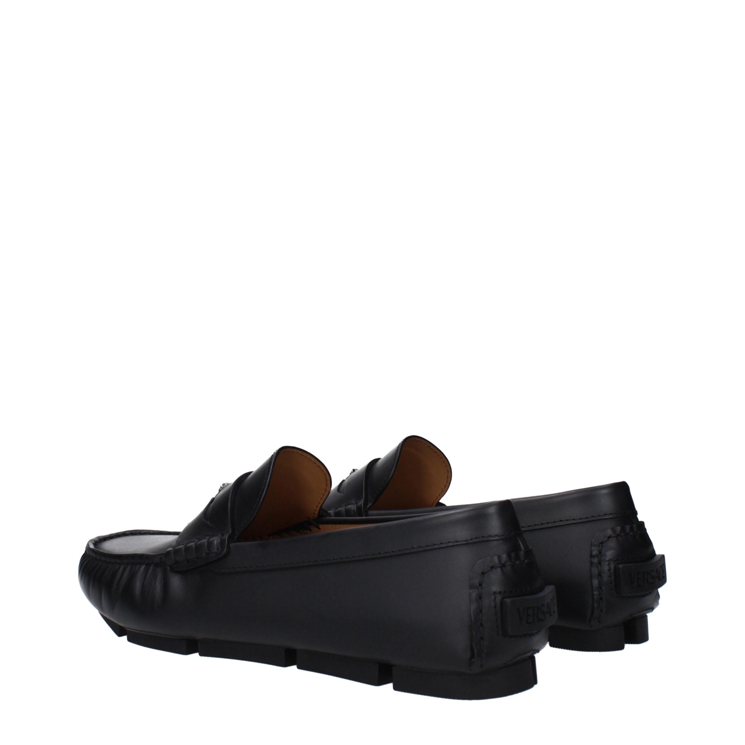 Versace Black Leather Loafer
