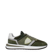 Philippe Model Green Leather Athletic Sneakers