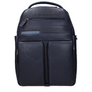 Piquadro Blue Leather Backpacks