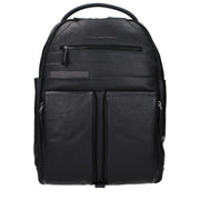 Piquadro Black Leather Backpacks