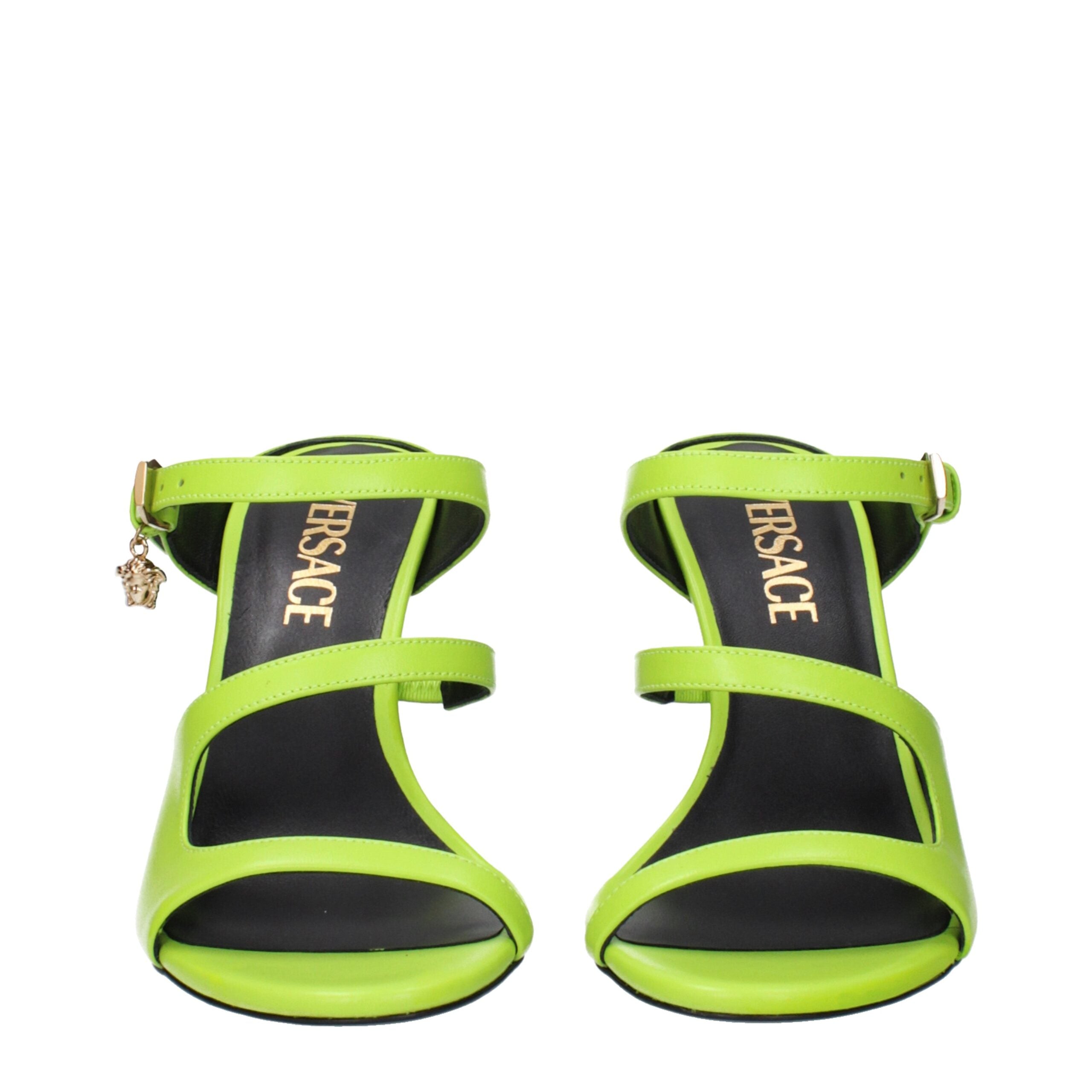 Versace Green Leather Sandal
