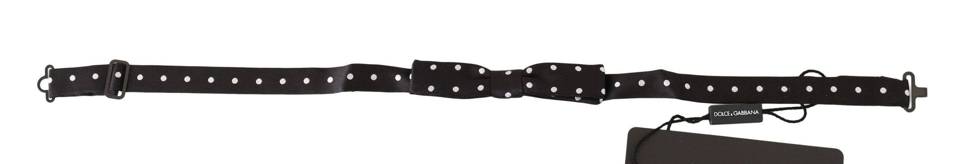 Dolce & Gabbana Elegant Black Polka Dot Silk Bow Tie - ACCEXO