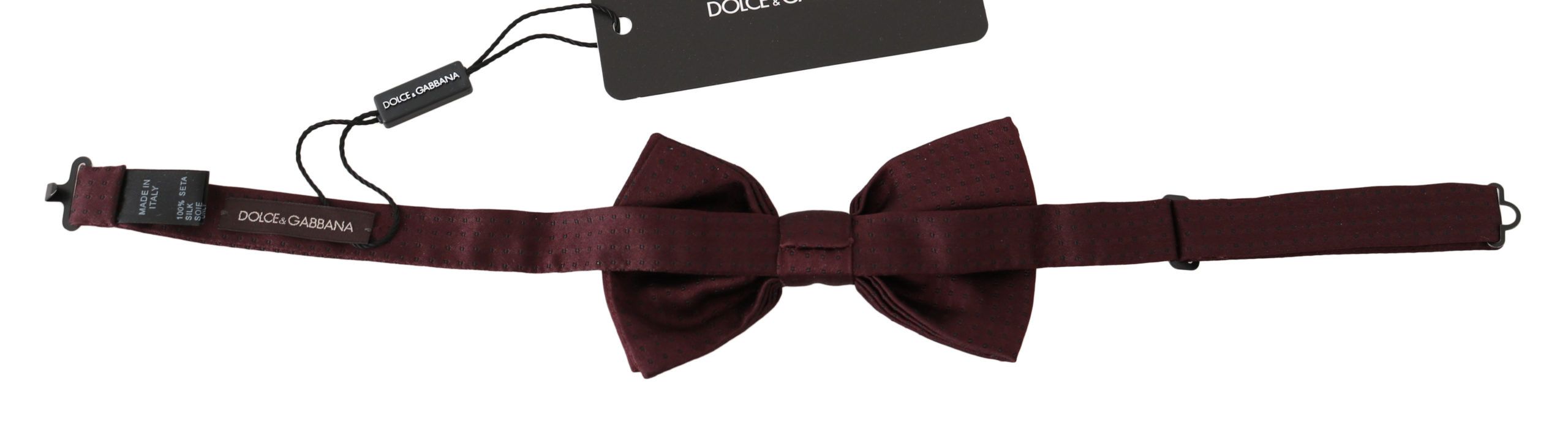 Dolce & Gabbana Silk Polka Dot Adjustable Neck Bow Tie Papillon for Men