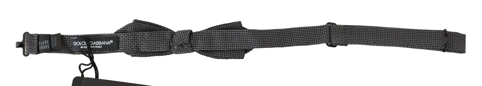 Dolce & Gabbana Elegant Gray Silk Bow Tie - ACCEXO