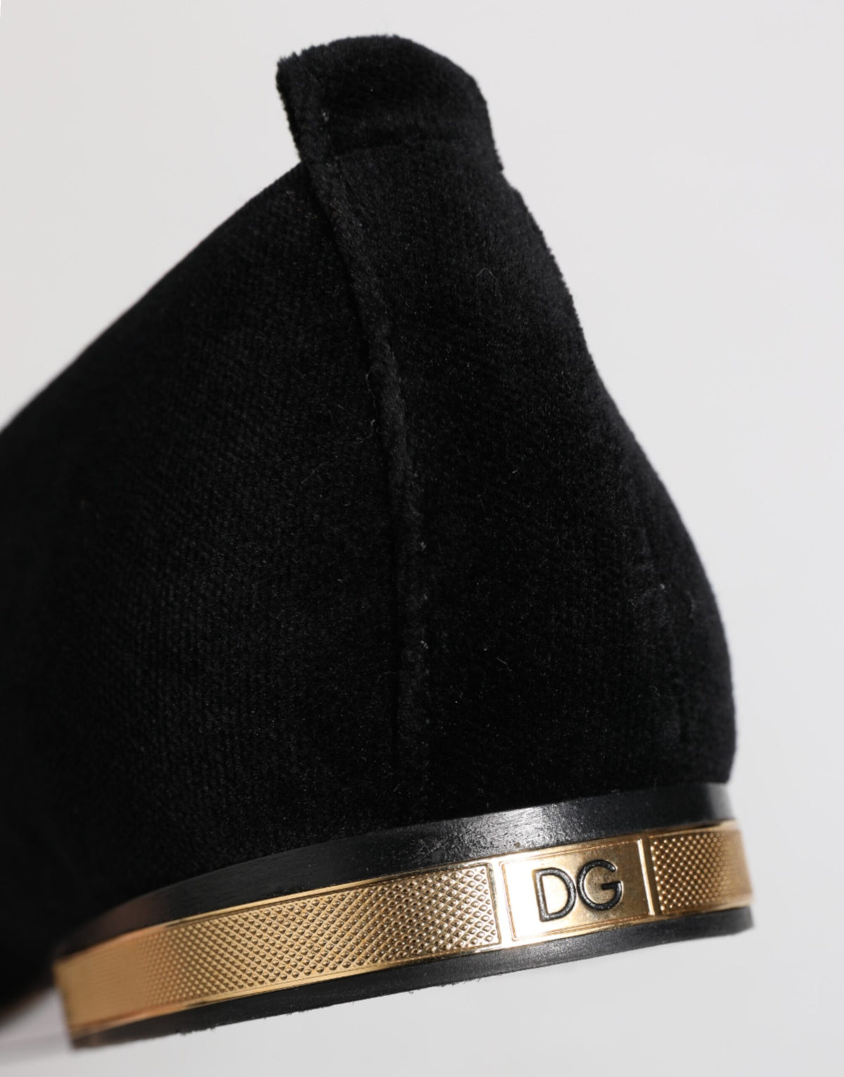Dolce & Gabbana Black VATICANO Crystal Ribbon Slip On Shoes for Men