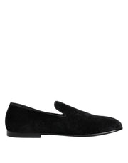 Dolce & Gabbana Black Jacquard Loafers Formal Men Dress Shoes - ACCEXO
