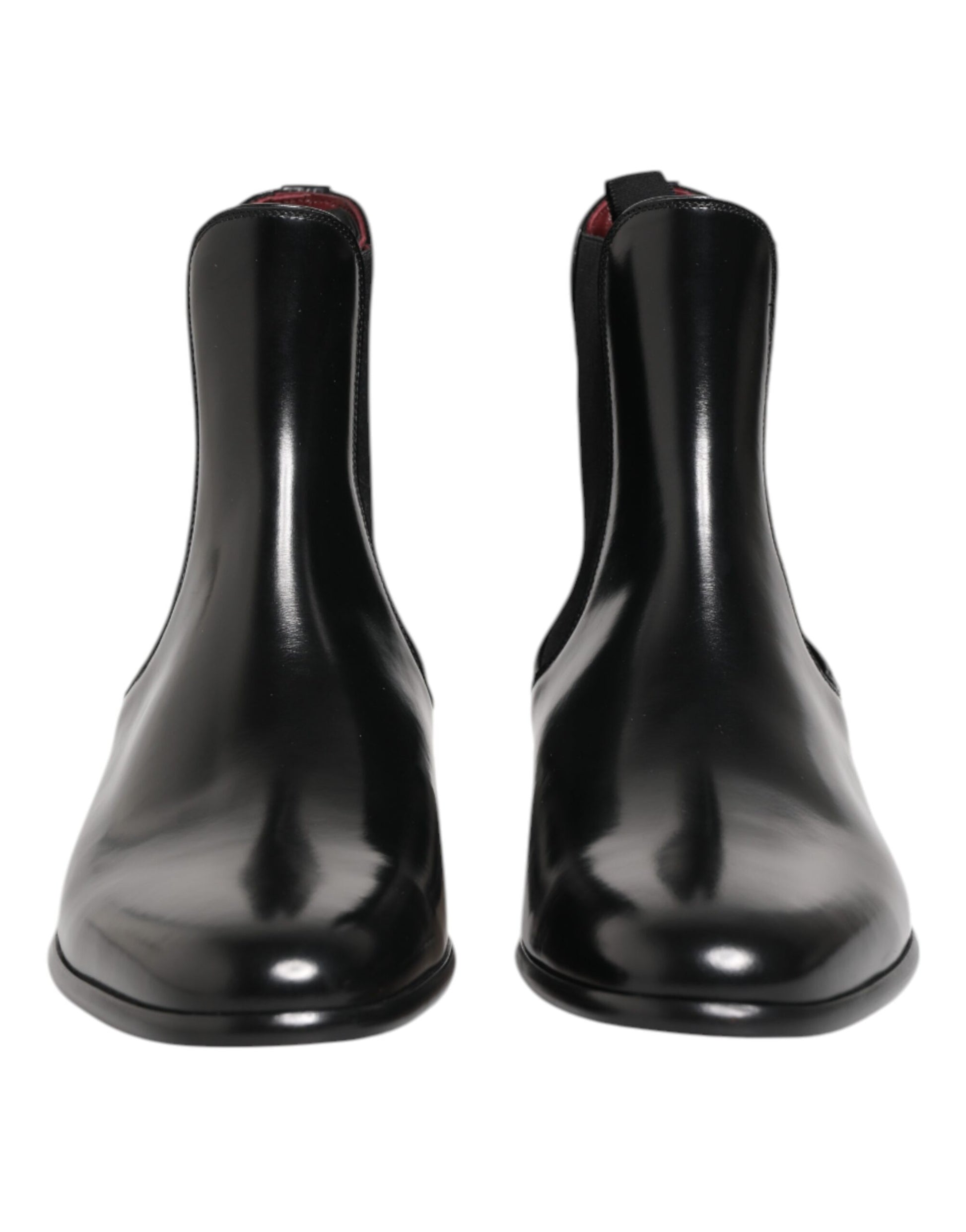 Dolce & Gabbana Black Chelsea Slip On Mid Calf Boots Shoes - ACCEXO