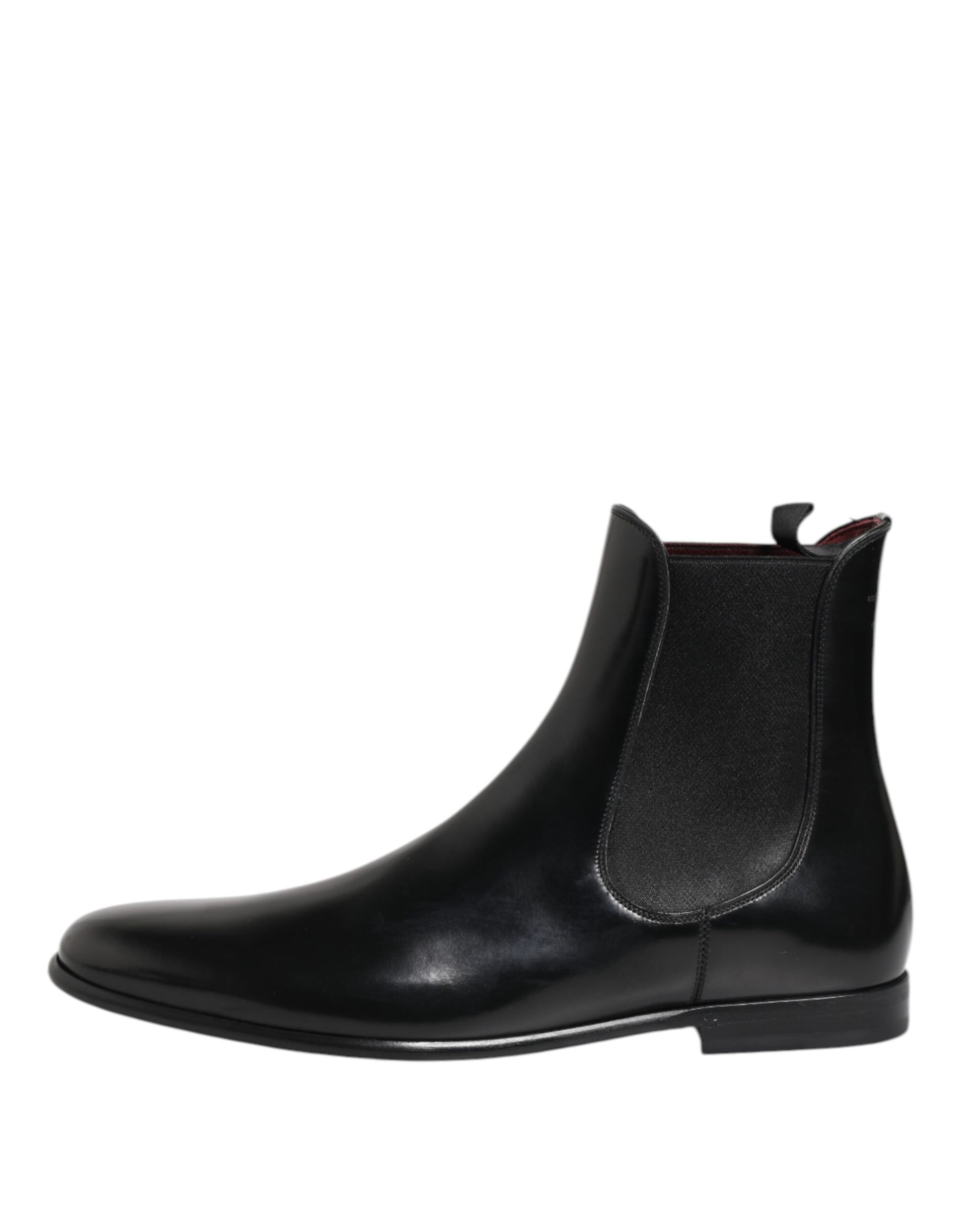 Dolce & Gabbana Black Chelsea Slip On Mid Calf Boots Shoes - ACCEXO