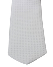 Dolce & Gabbana White Patterned Classic Mens Slim Necktie Tie for Men