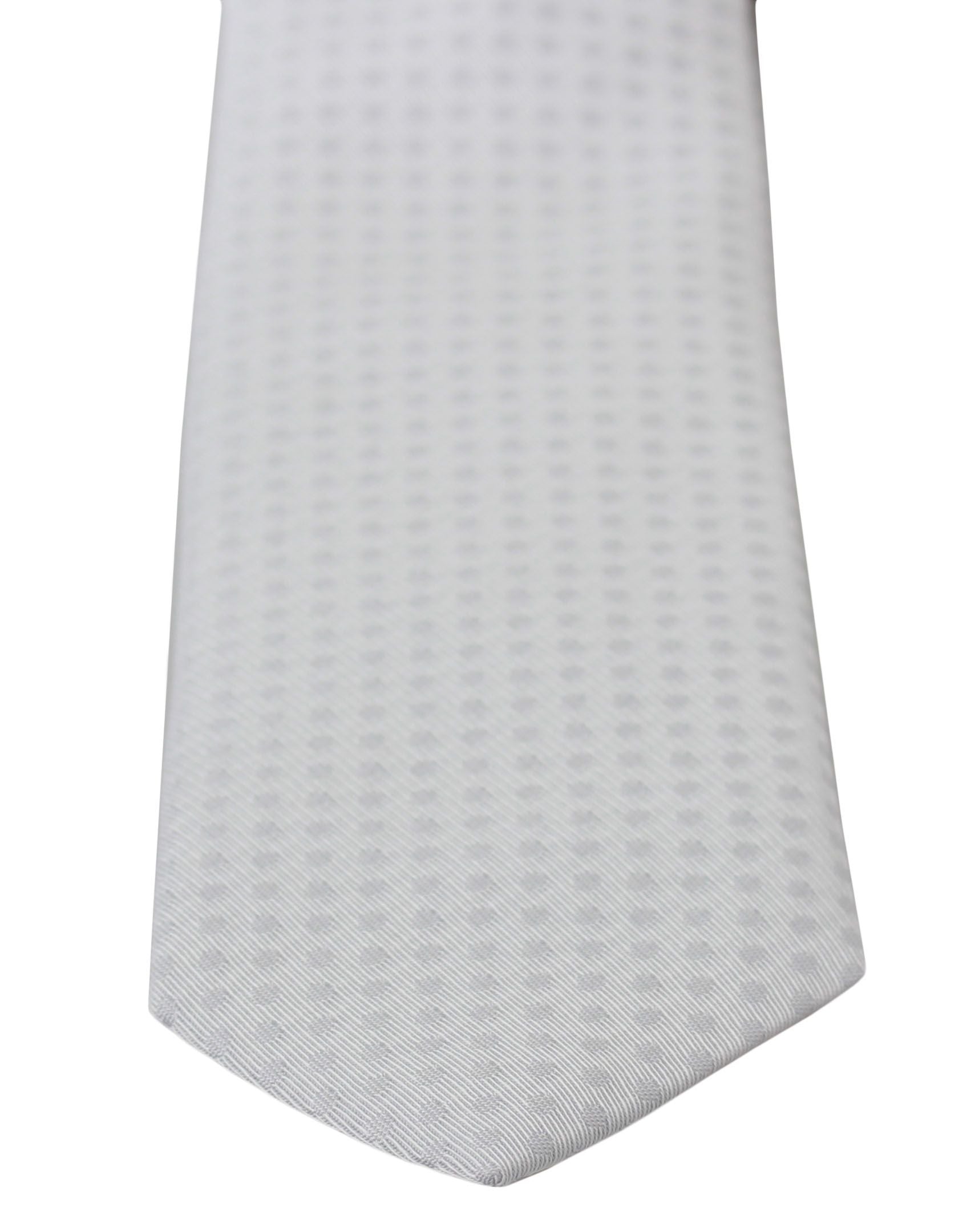Dolce & Gabbana Elegant White Patterned Silk Blend Neck Tie - ACCEXO