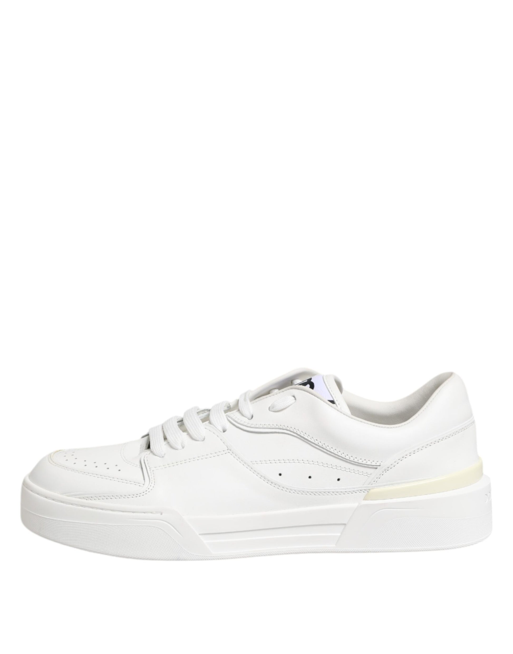 Dolce & Gabbana White Miami Leather Low Top Sneakers Shoes - ACCEXO