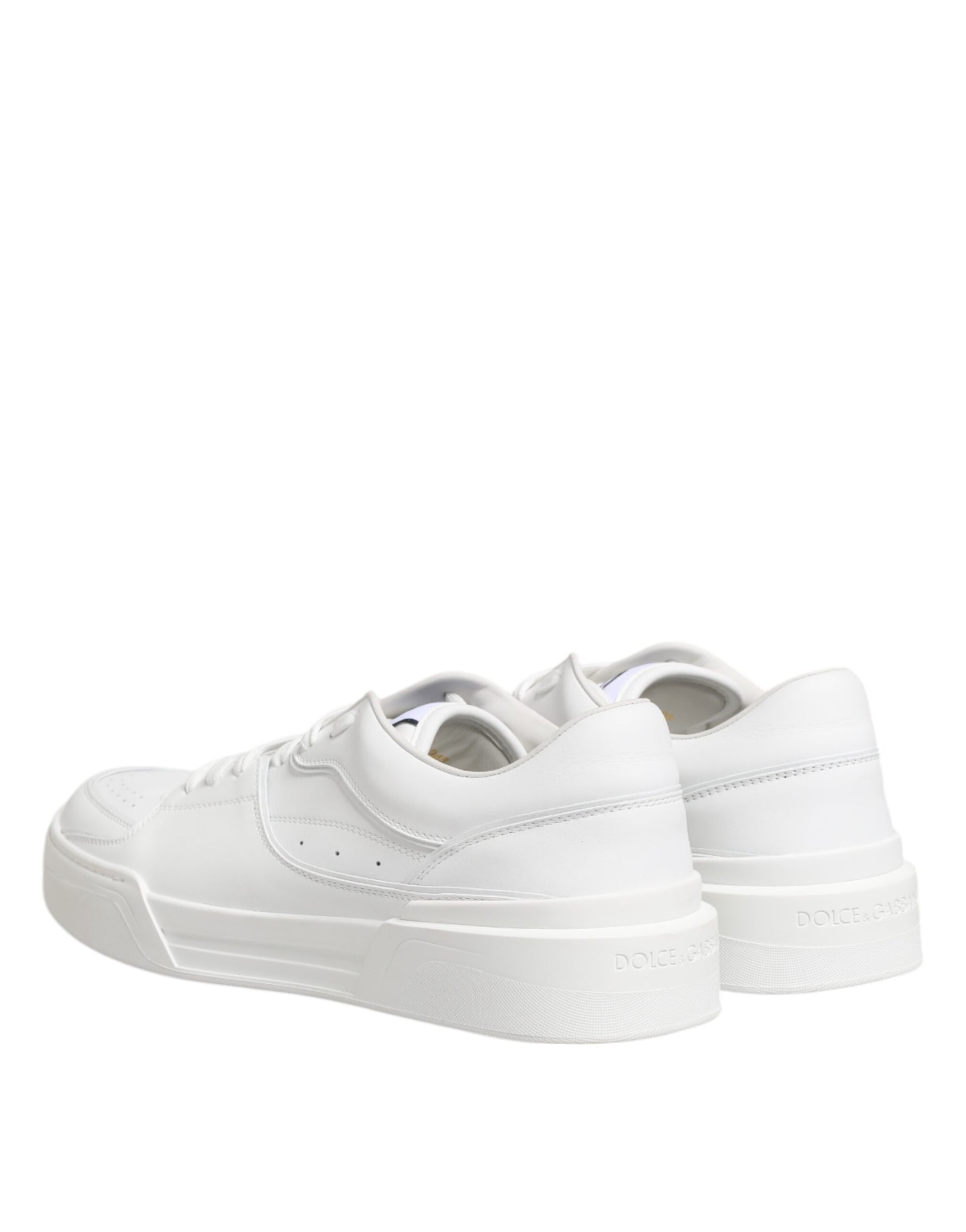 Dolce & Gabbana White Miami Leather Low Top Sneakers Shoes - ACCEXO