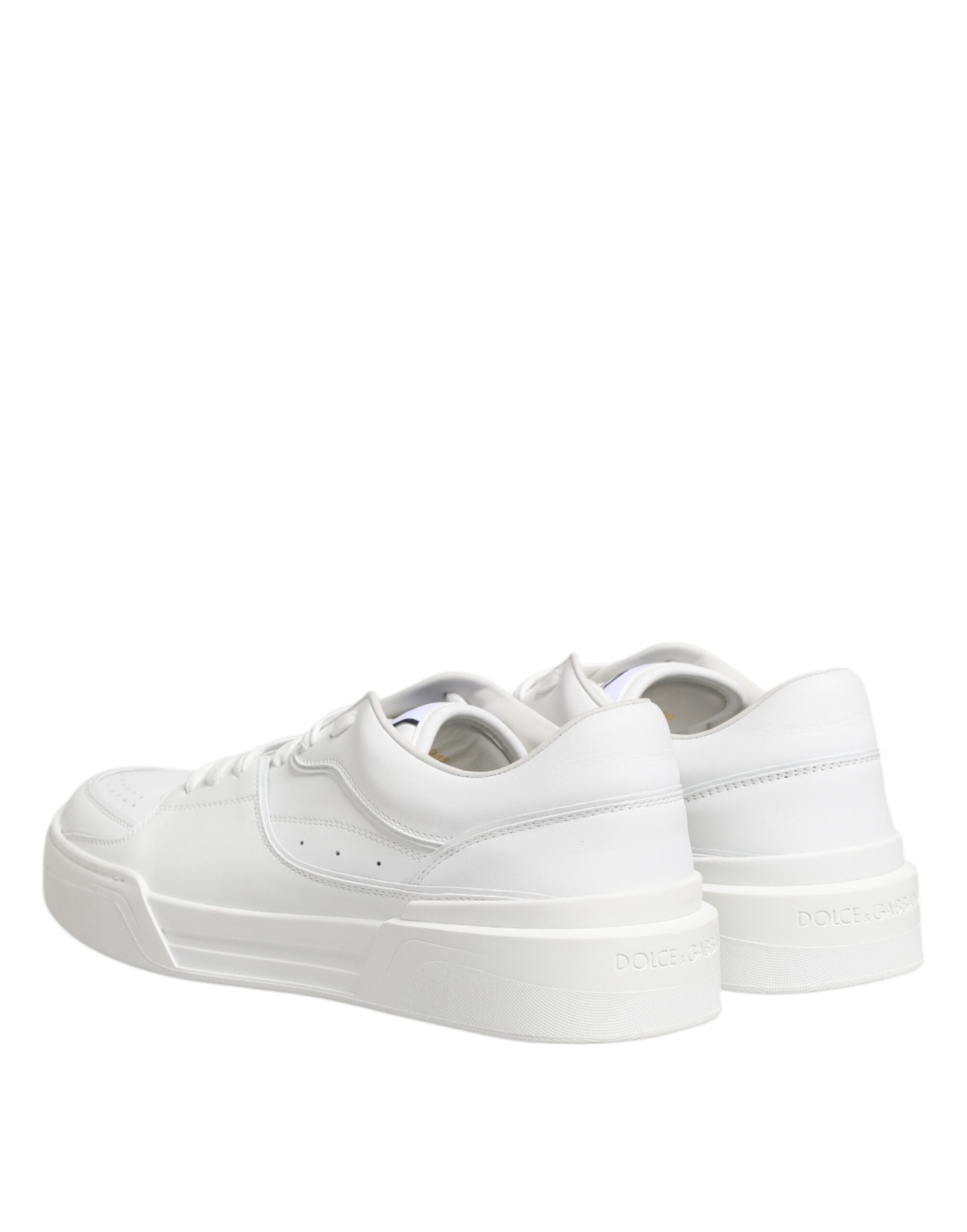 Dolce & Gabbana White Miami Leather Low Top Sneakers Shoes - ACCEXO
