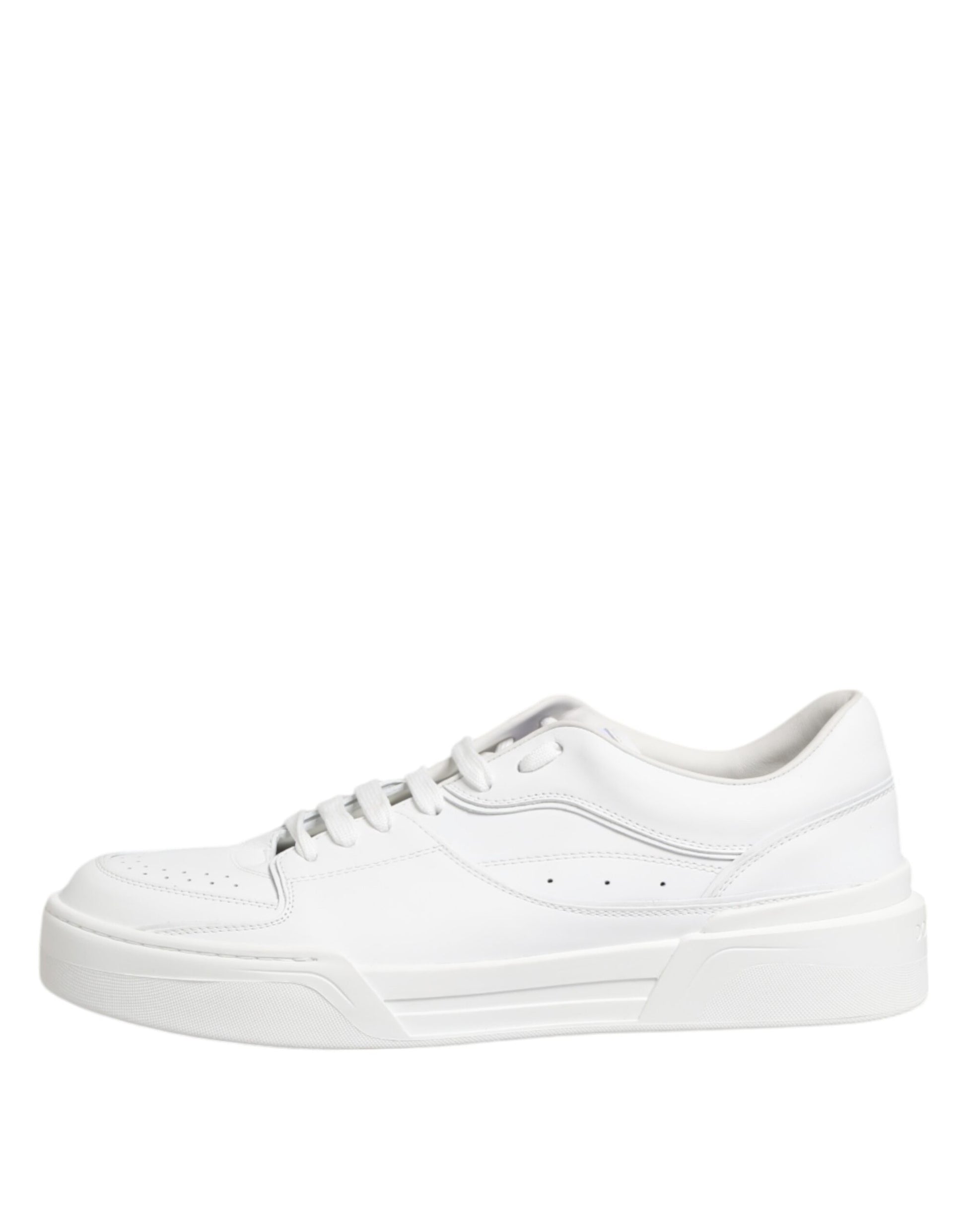Dolce & Gabbana White Miami Leather Low Top Sneakers Shoes - ACCEXO