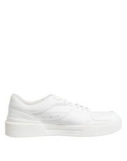 Dolce & Gabbana White Miami Leather Low Top Sneakers Shoes - ACCEXO