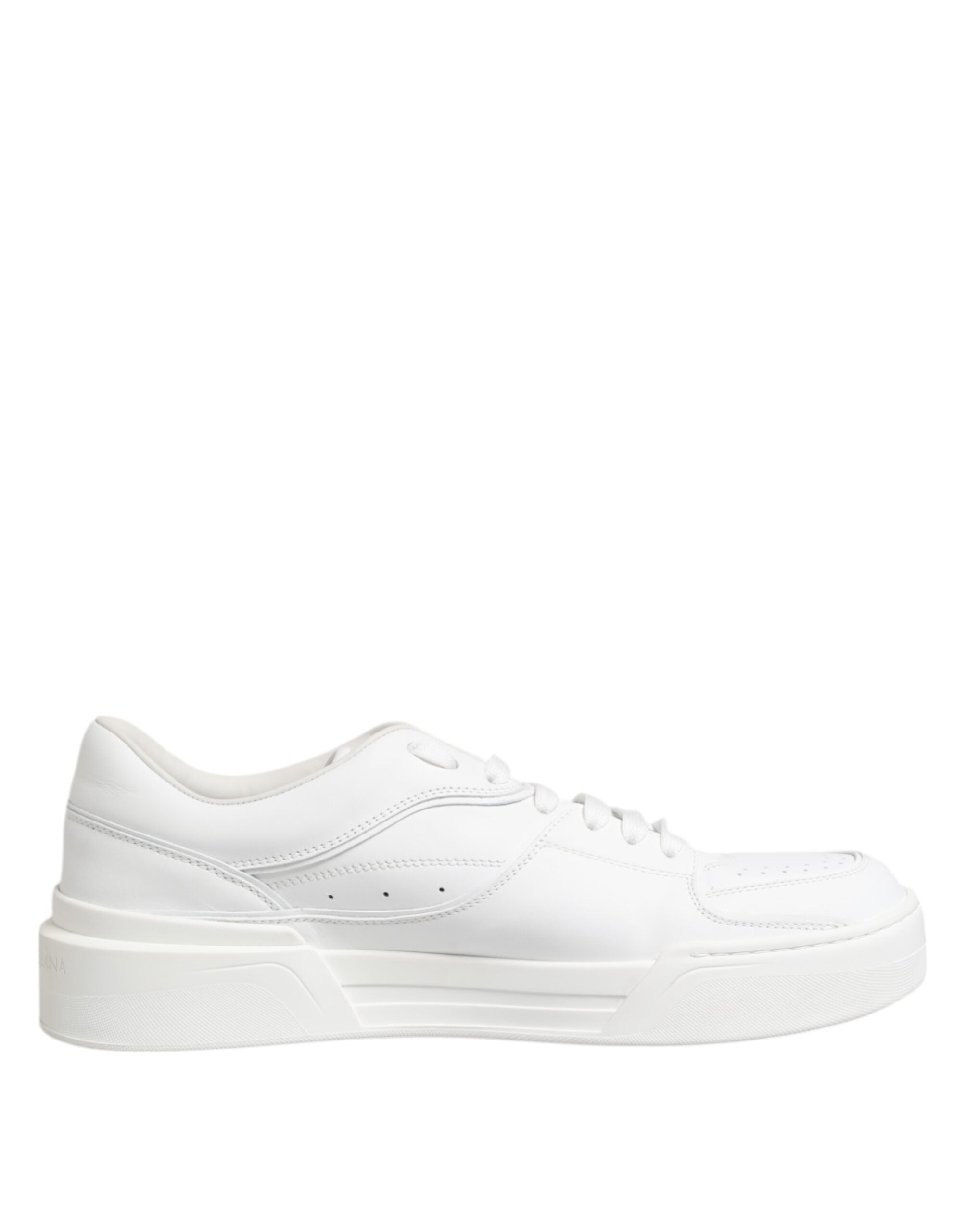 Dolce & Gabbana White Miami Leather Low Top Sneakers Shoes - ACCEXO
