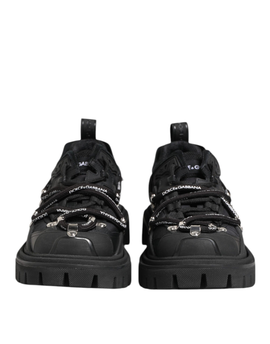 Dolce & Gabbana Black Low Top Lace Up Trekking Sneakers Shoes - ACCEXO