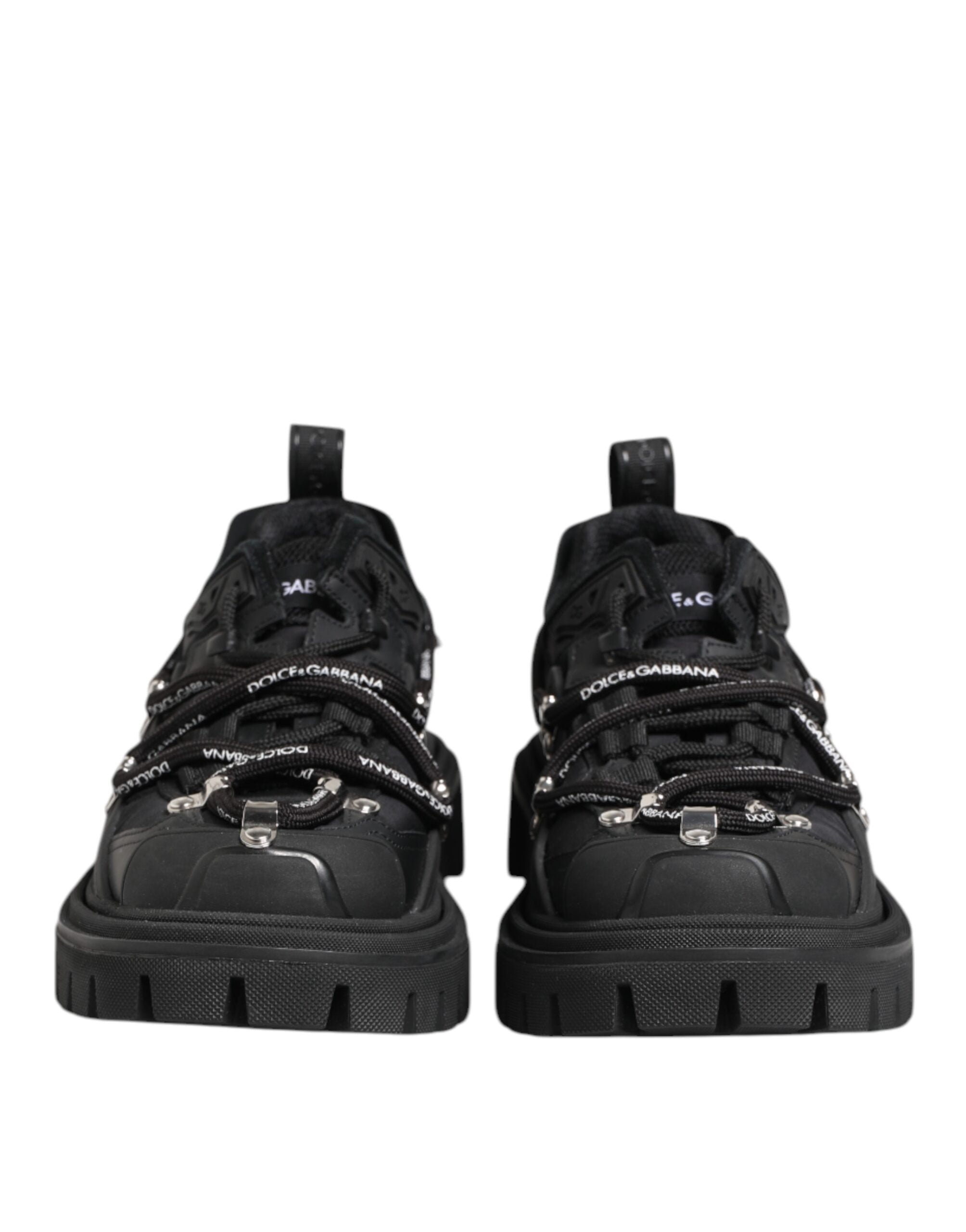 Dolce & Gabbana Black Low Top Lace Up Trekking Sneakers Shoes - ACCEXO