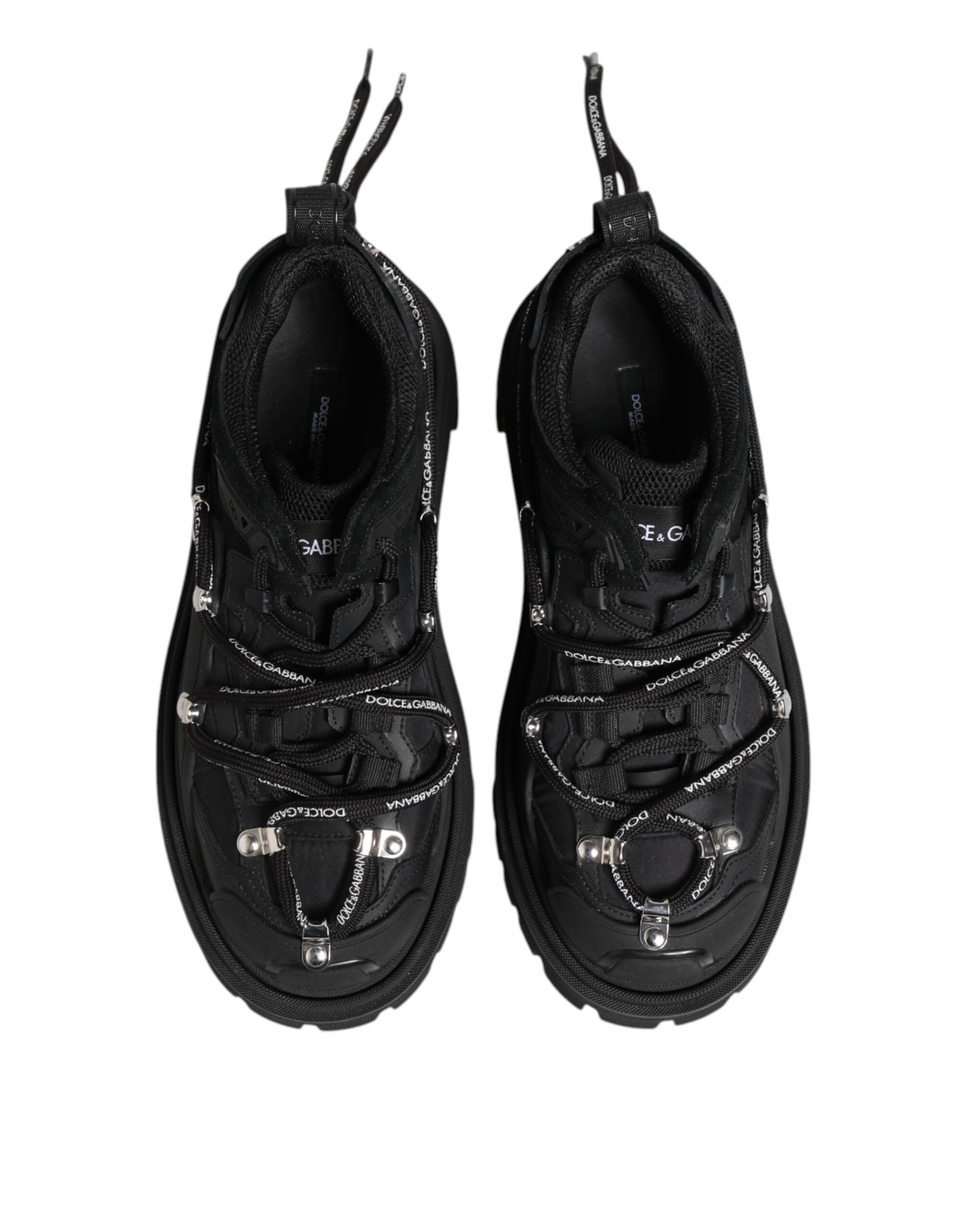 Dolce & Gabbana Black Low Top Lace Up Trekking Sneakers Shoes - ACCEXO