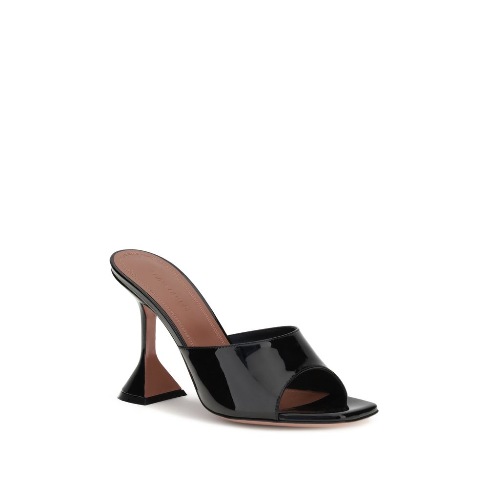 Amina Muaddi Patent-leather Lupita Sandals - ACCEXO