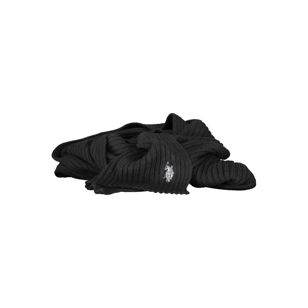 U.S. POLO ASSN. Black Wool Scarf - ACCEXO